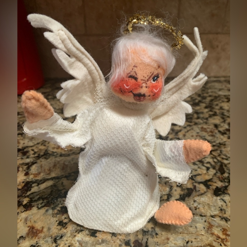Vintage 1971 Annalee Paper Cone Angel Tree Topper